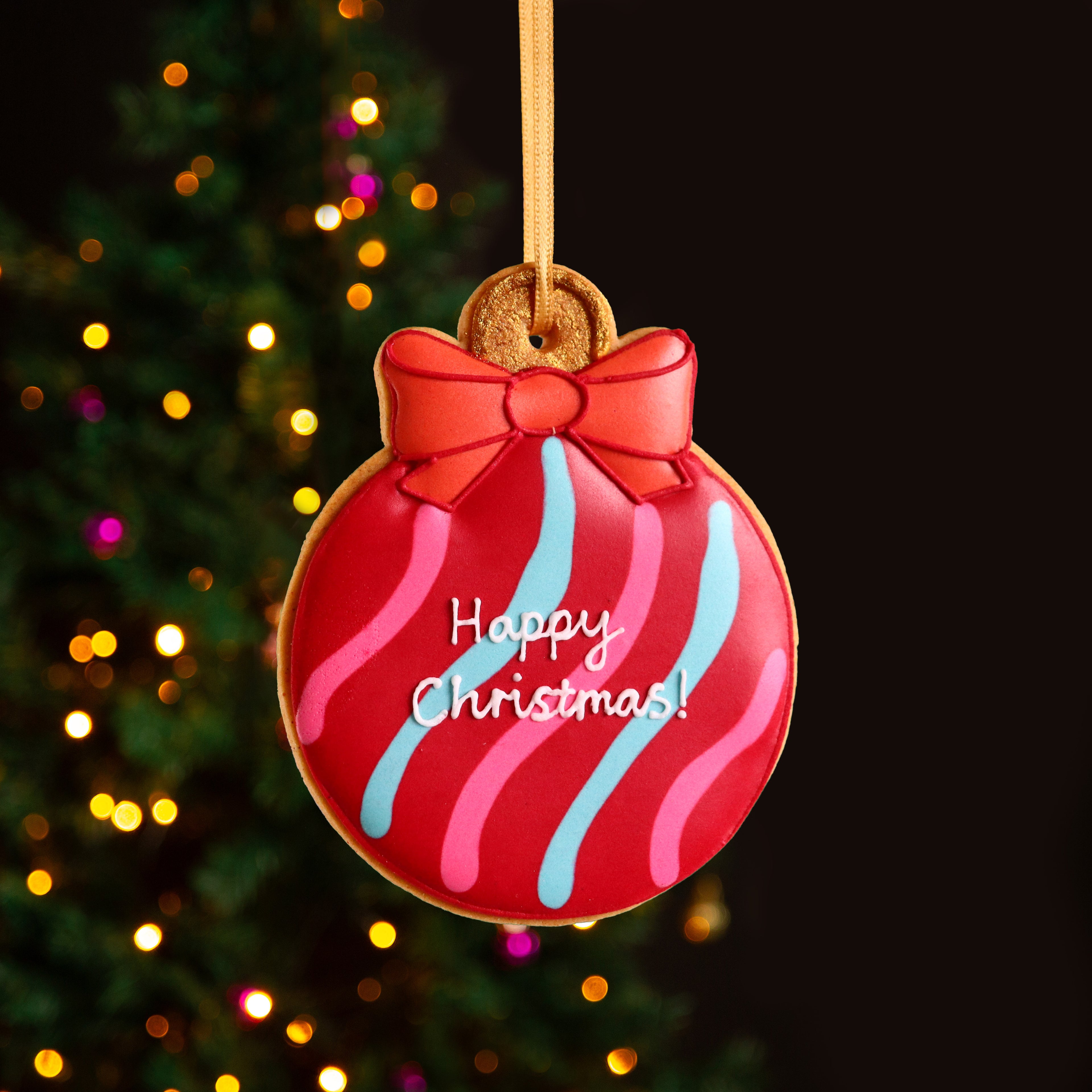 Personalised Christmas Bauble Letterbox Biscuit