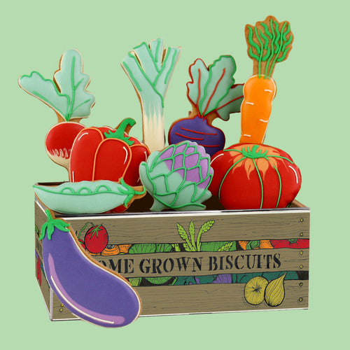 Biscuiteers Veg Box Biscuit Tin - Biscuiteers