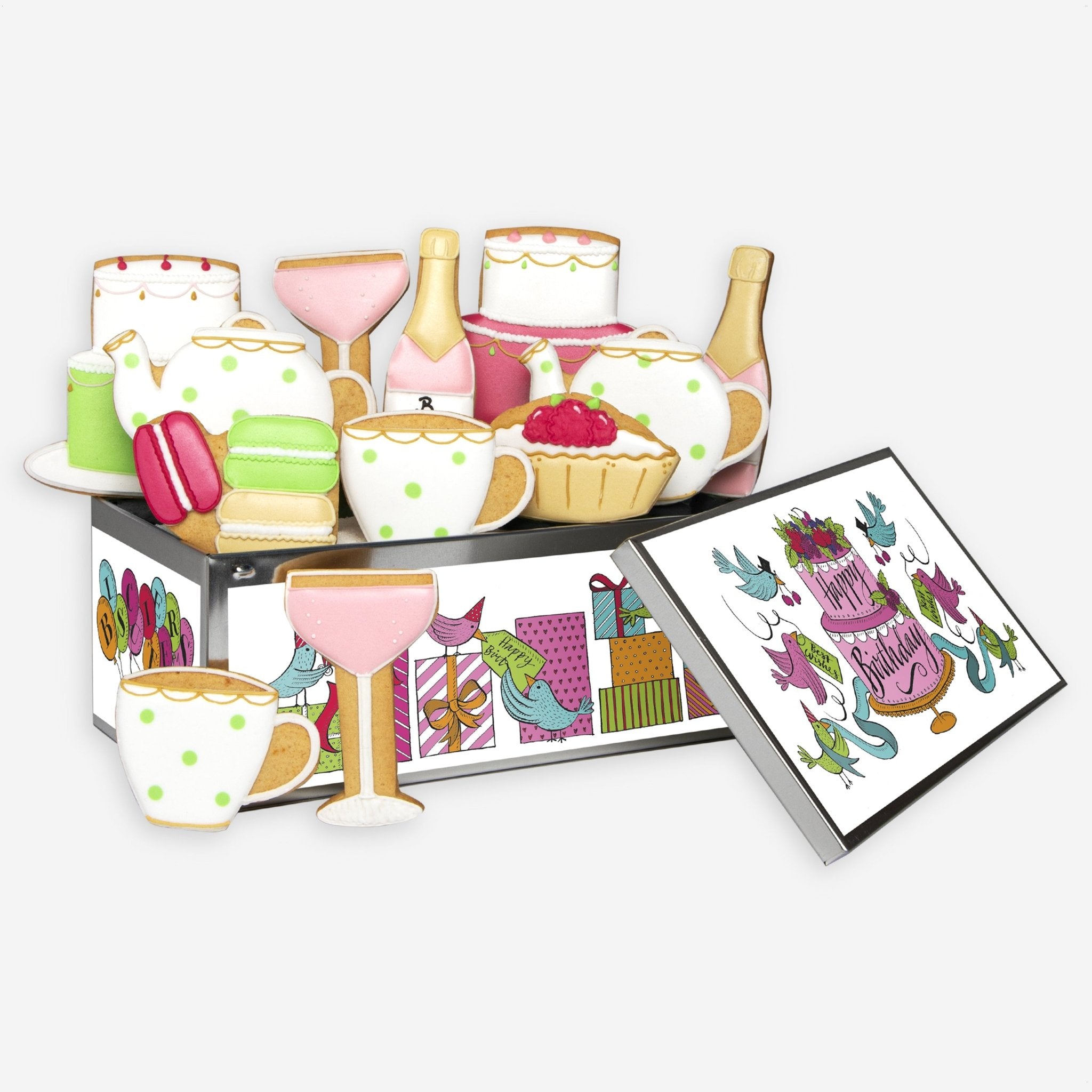 Afternoon Tea Birthday Luxe Tin - Biscuiteers