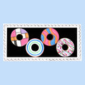 Arty Party Rings by Biscuiteers in celebration of National Biscuit Day - cutout.