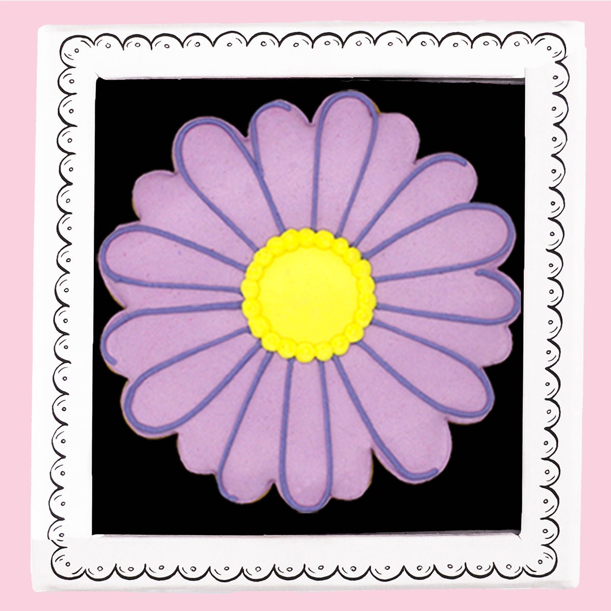 Aster September Birth Flower Letterbox Biscuit - Biscuiteers