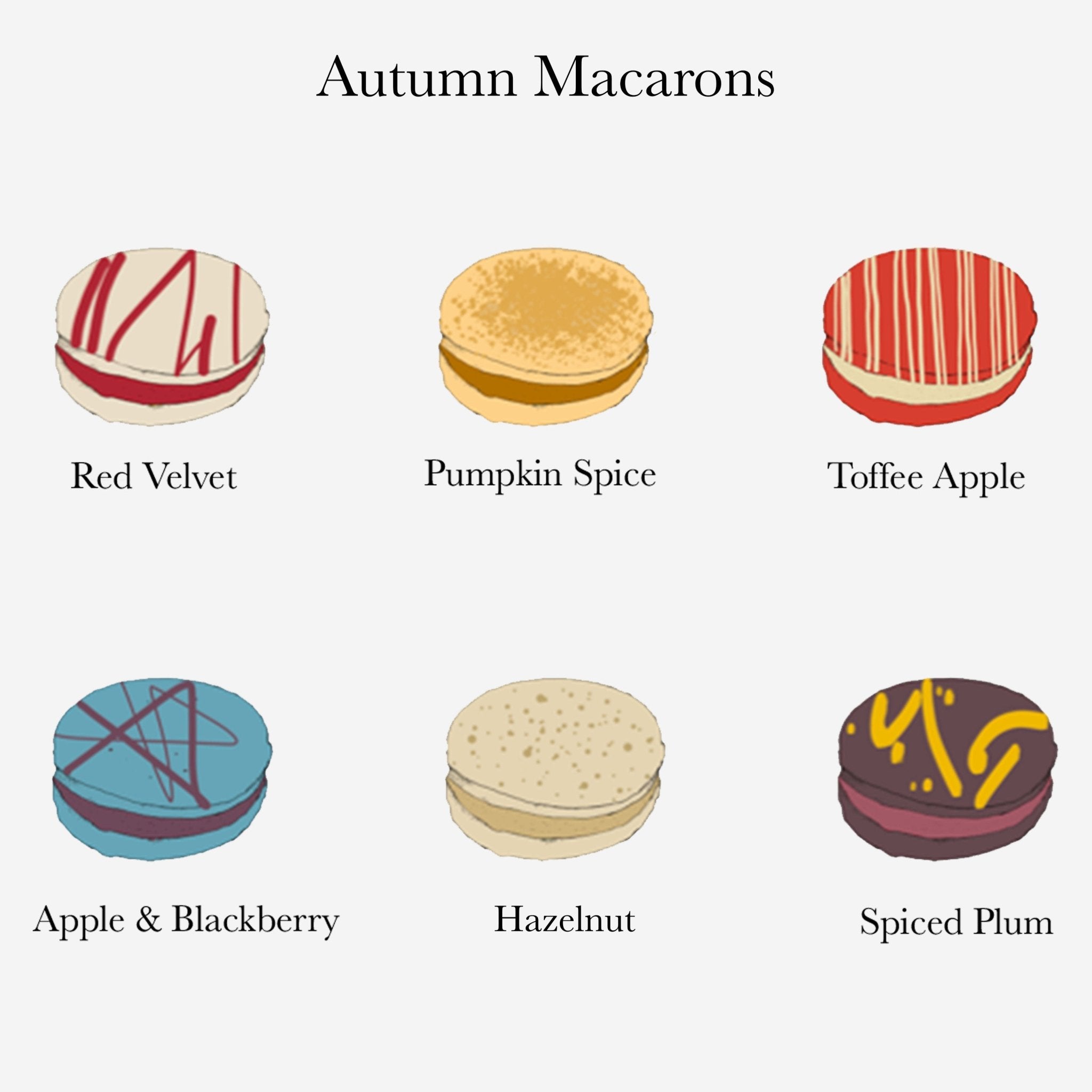 Autumn Macarons Gift Box - Biscuiteers