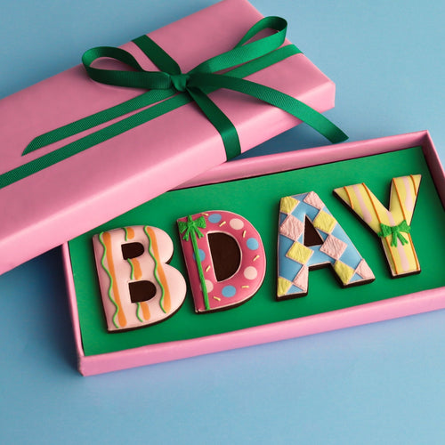 BDAY Card Letterbox Biscuits - Biscuiteers