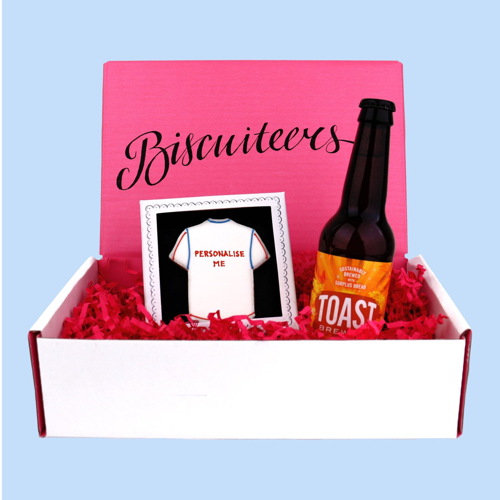 Beer And Football Gift Box - Biscuiteers