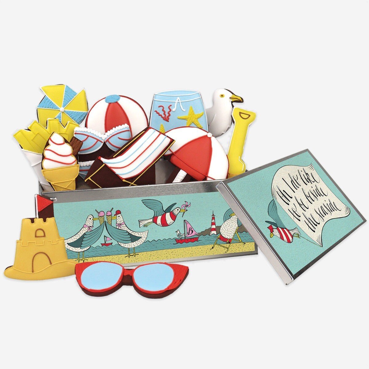 Beside The Seaside Luxe Biscuit Tin - Biscuiteers