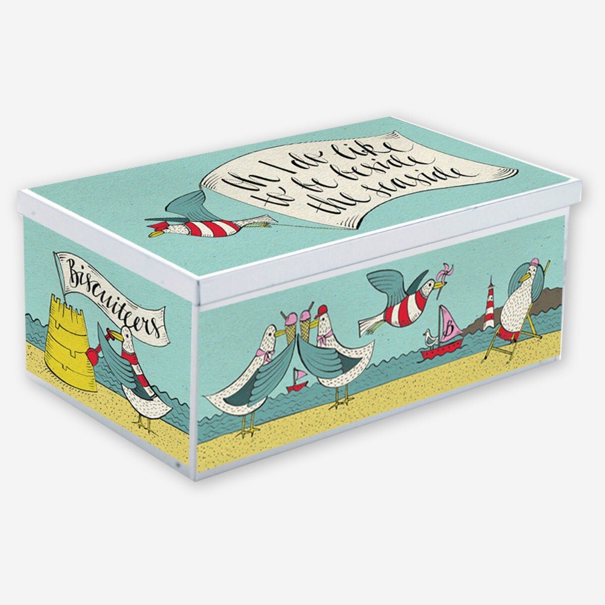 Beside The Seaside Luxe Biscuit Tin - Biscuiteers