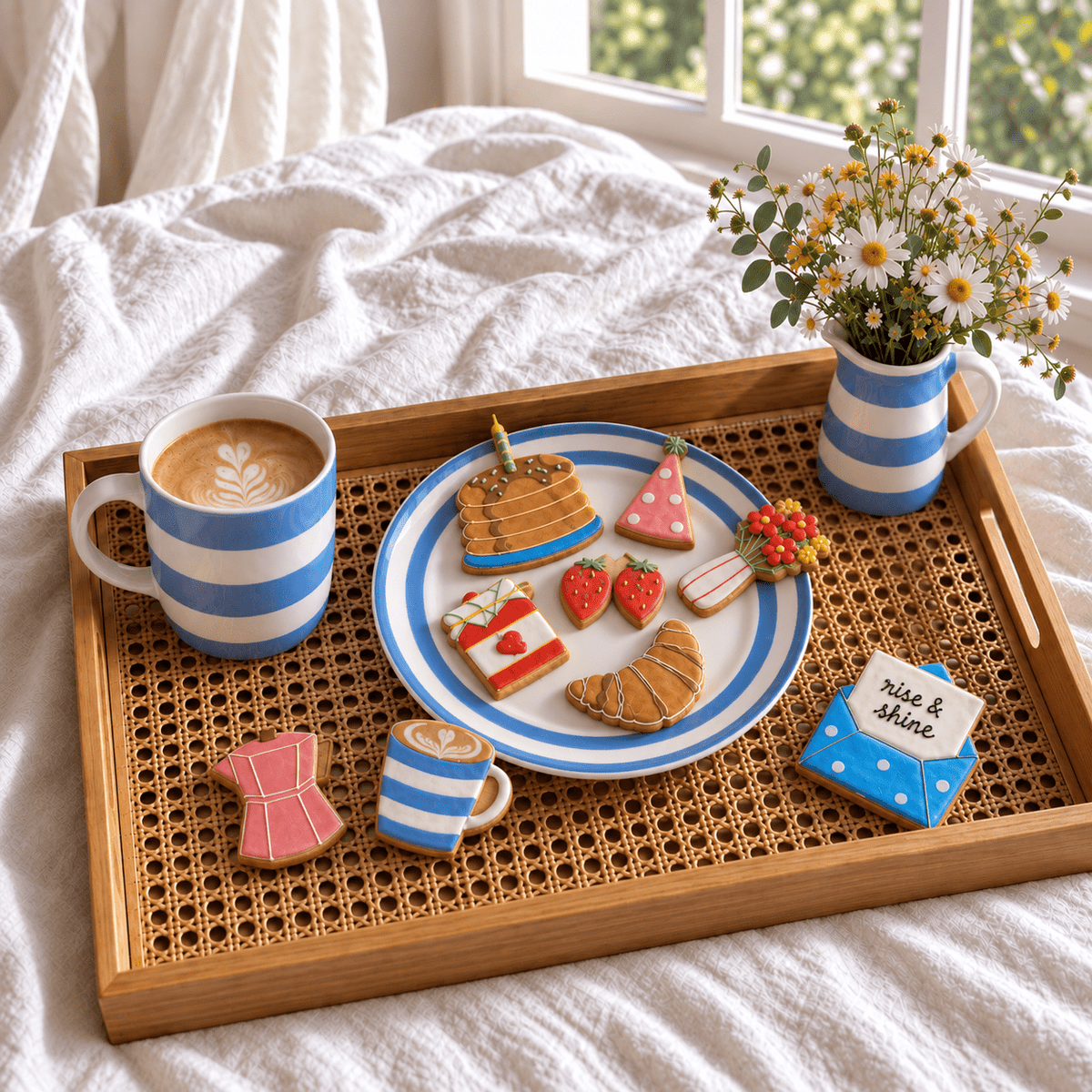 Birthday Breakfast in Bed Biscuit Tin - Biscuiteers