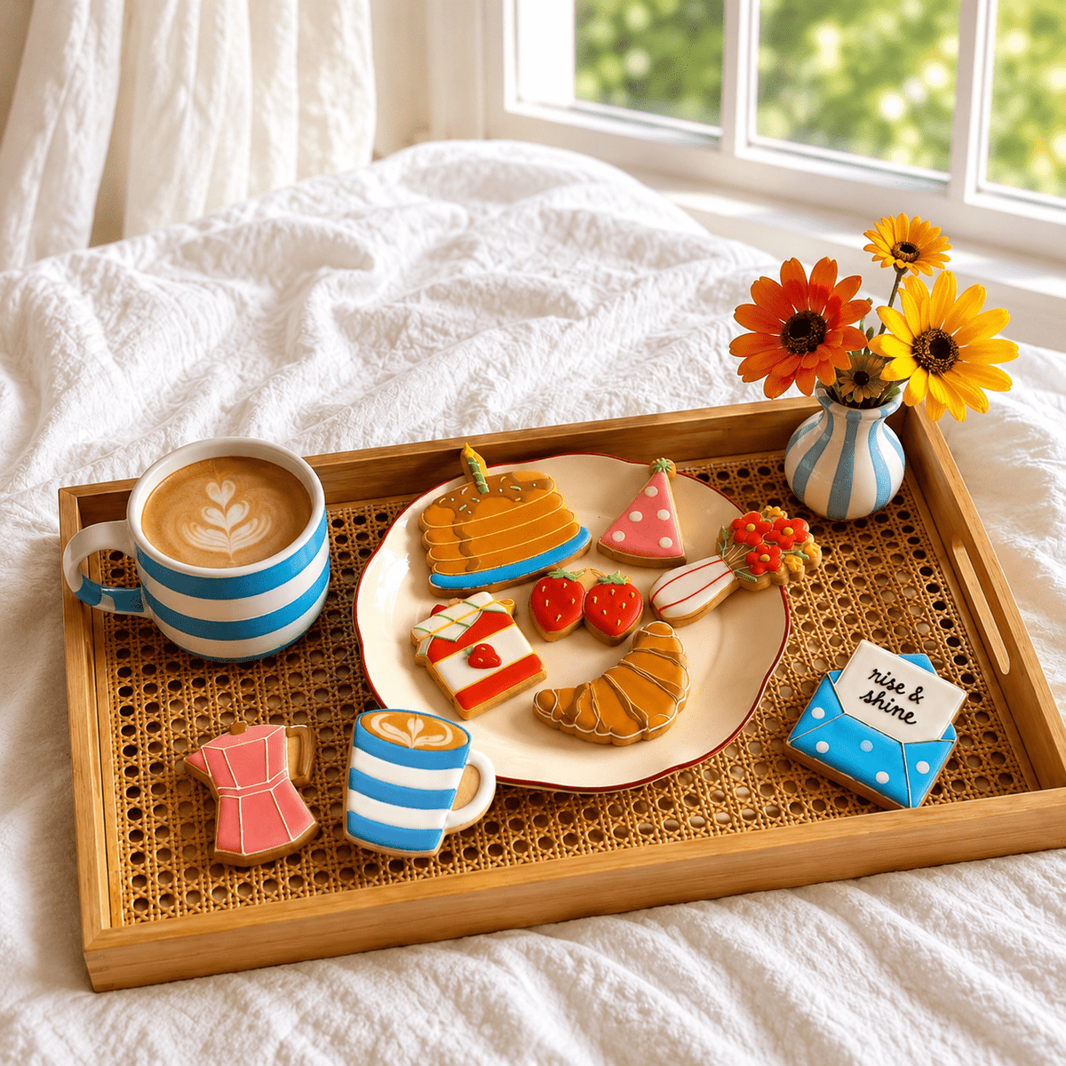 Birthday Breakfast in Bed Biscuit Tin - Biscuiteers