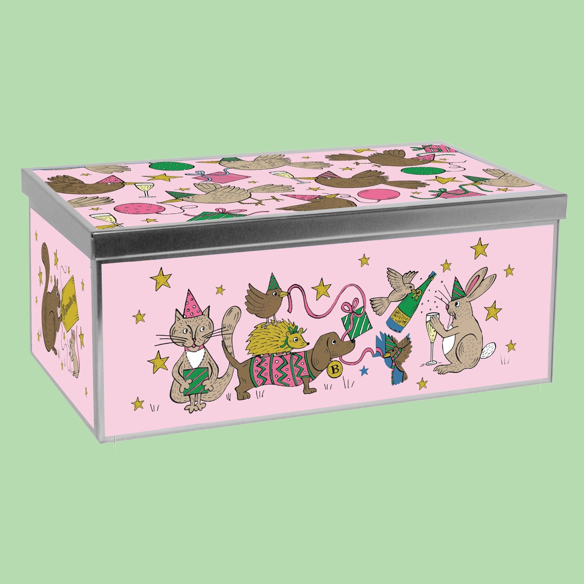 Birthday Party Animals Biscuit Tin - Biscuiteers
