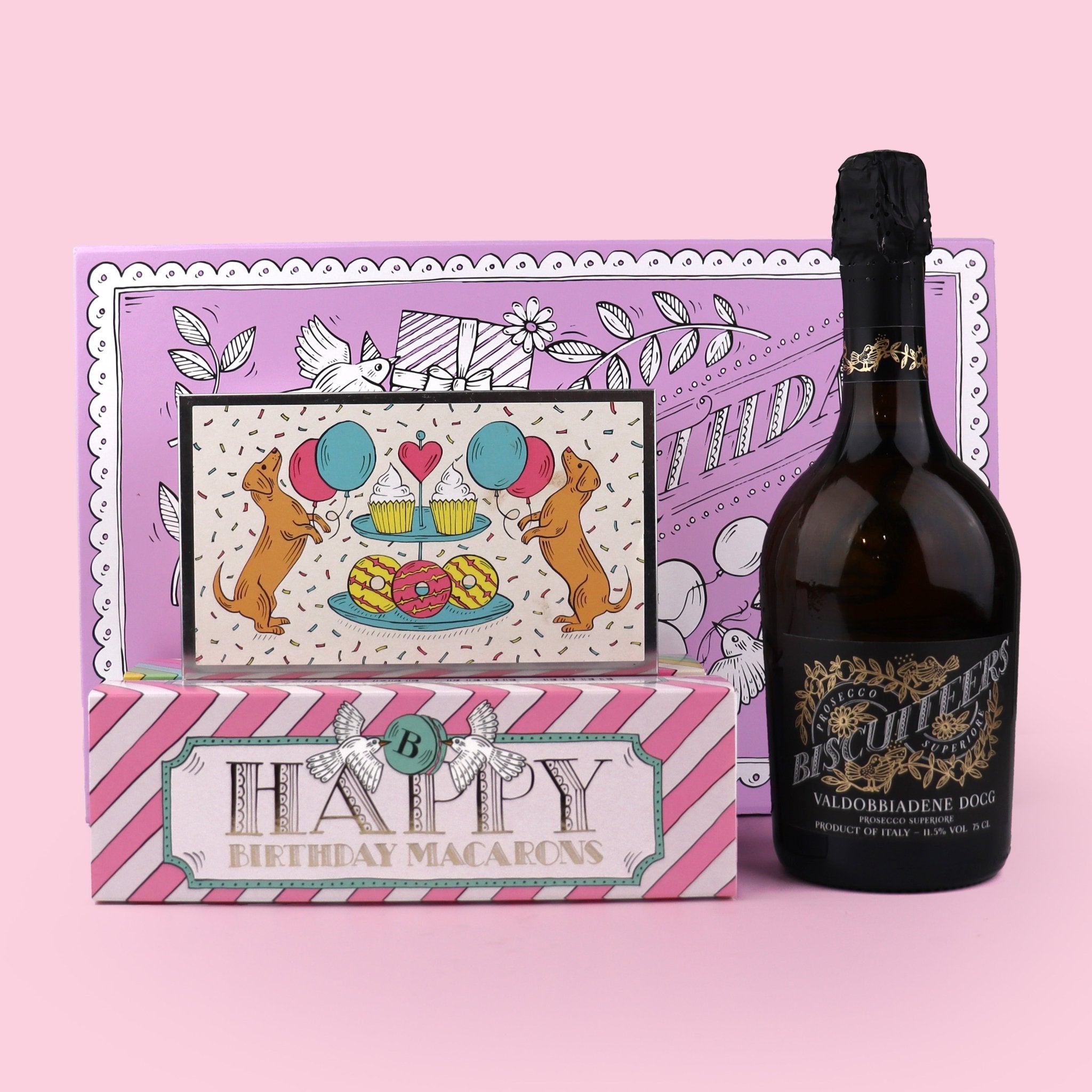 Birthday Treats Macaron Gift Box - Biscuiteers