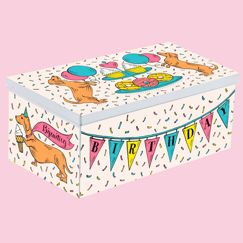 Birthday Treats Macaron Gift Box - Biscuiteers