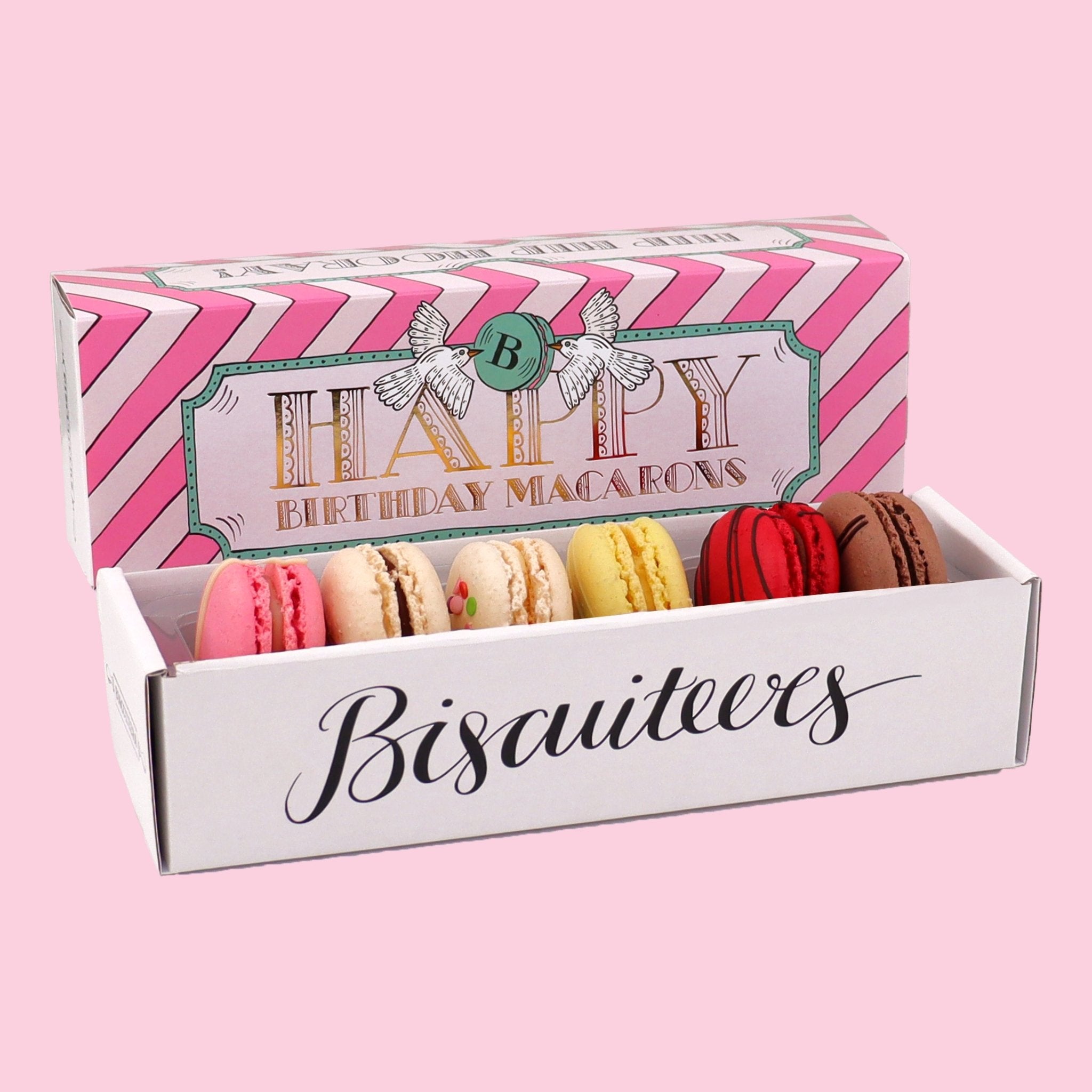 Birthday Treats Macaron Gift Box - Biscuiteers