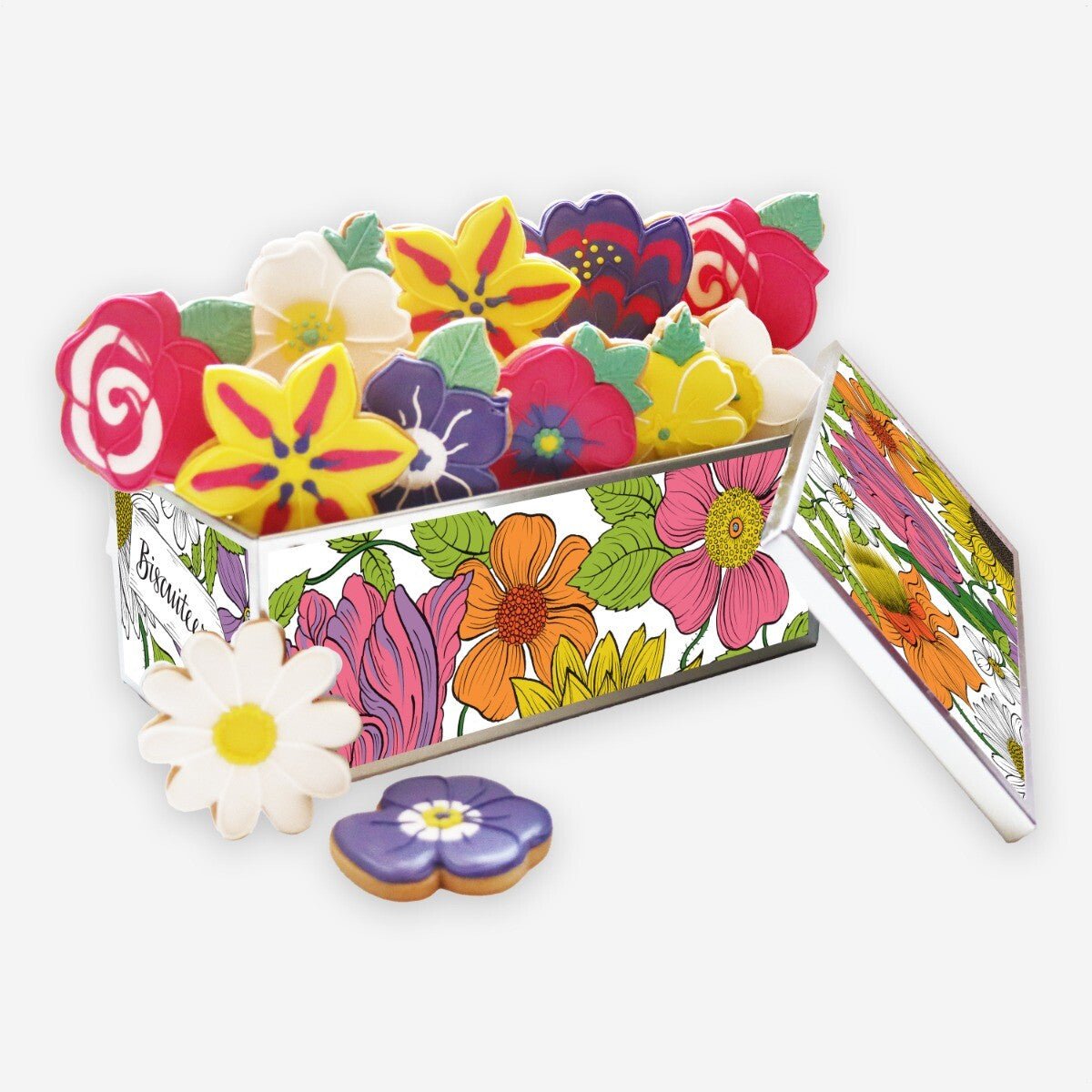 Biscuiteers Bouquet Luxe Biscuit Tin - Biscuiteers