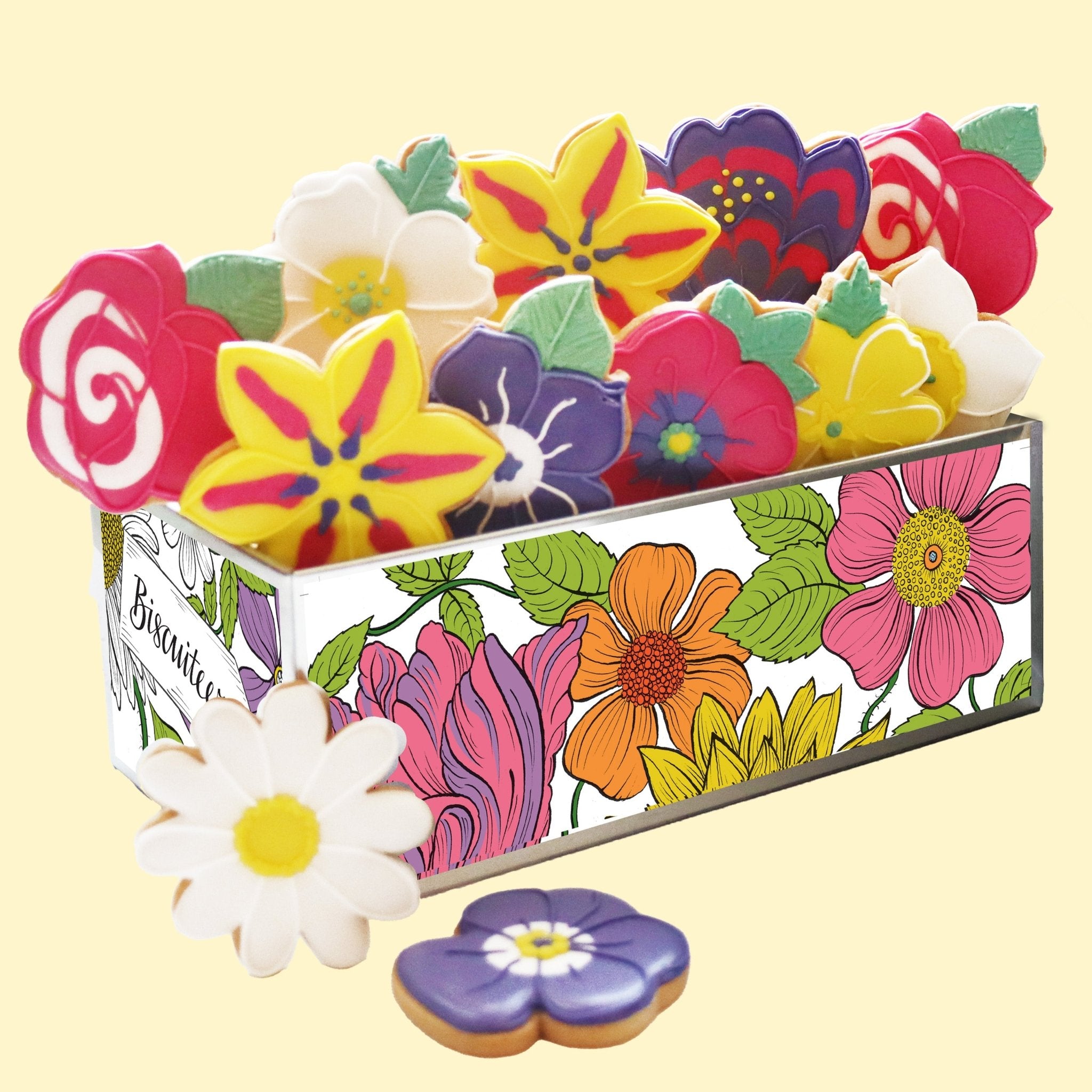 Biscuiteers Bouquet Luxe Biscuit Tin - Biscuiteers