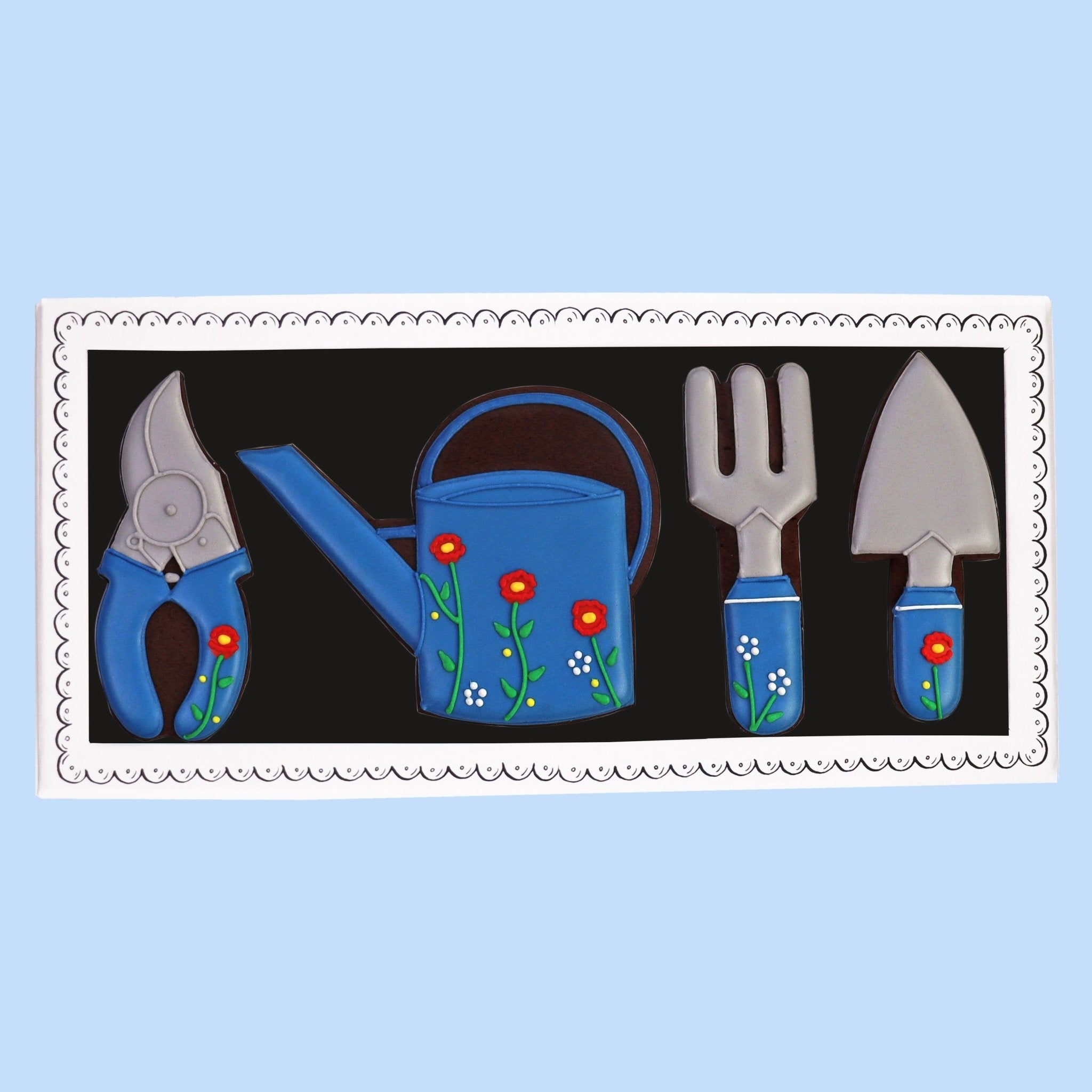 Biscuiteers Garden Tools Letterbox Biscuits - Biscuiteers