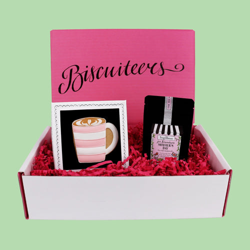Biscuiteers x Cornishware Pop the Kettle On Mini Gift Box - Biscuiteers