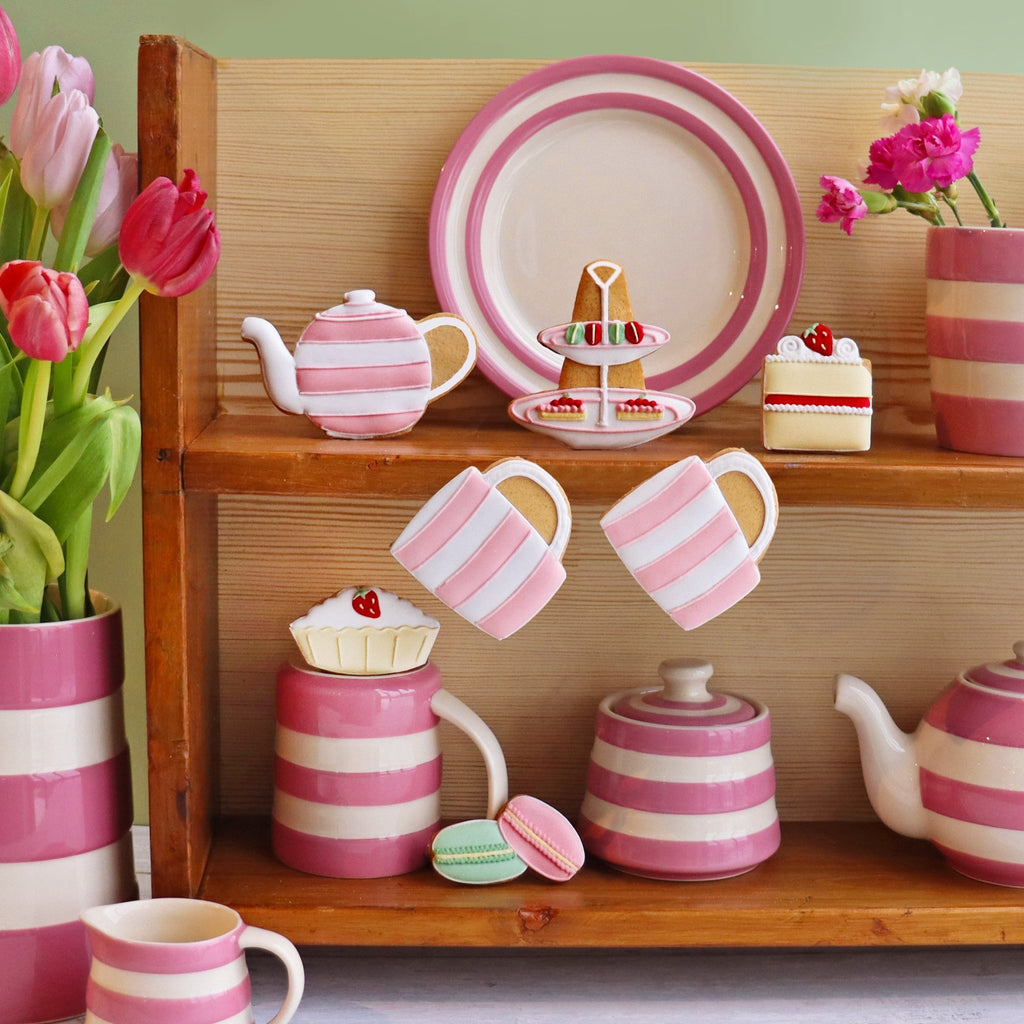 Biscuiteers x Cornishware Time for Tea Biscuit Tin - Biscuiteers