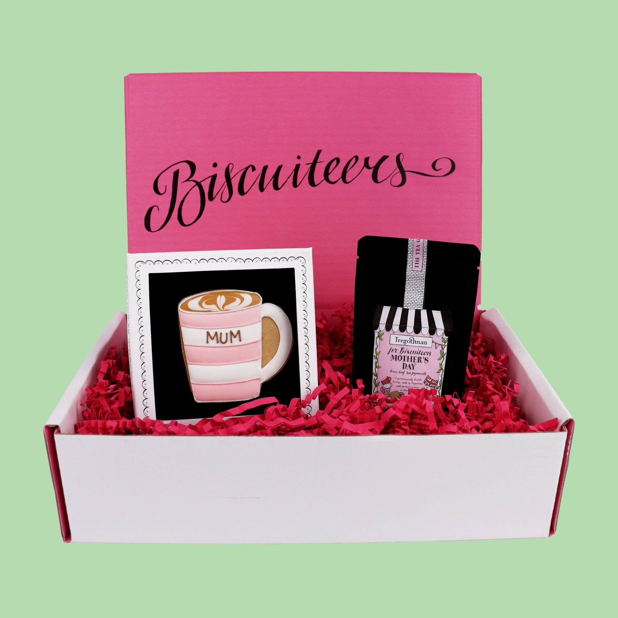 Biscuiteers x Cornishware Time for Tea Mini Gift Box - Biscuiteers