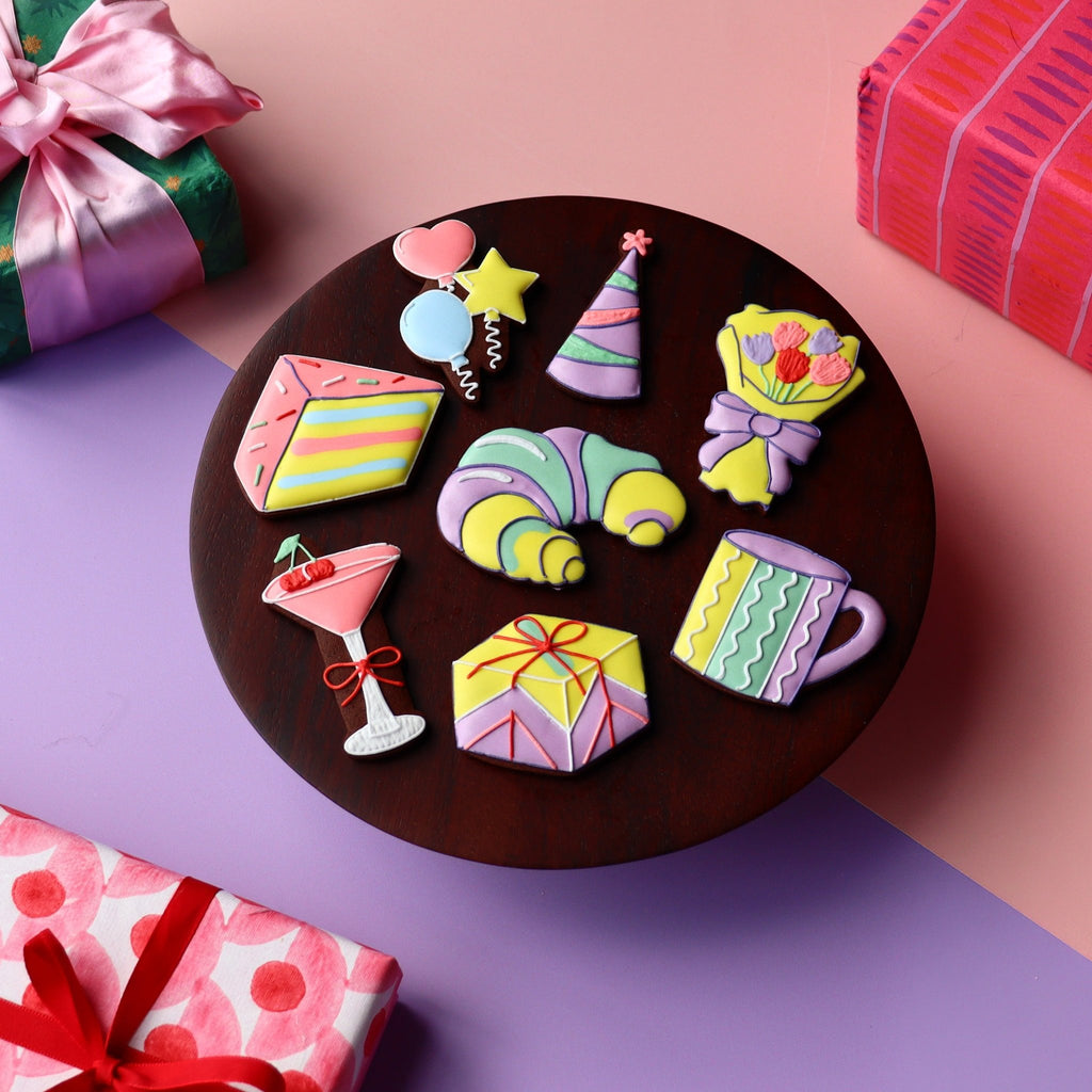 Biscuiteers x Olivia Rubin Sweet Celebration Biscuit Tin - Biscuiteers