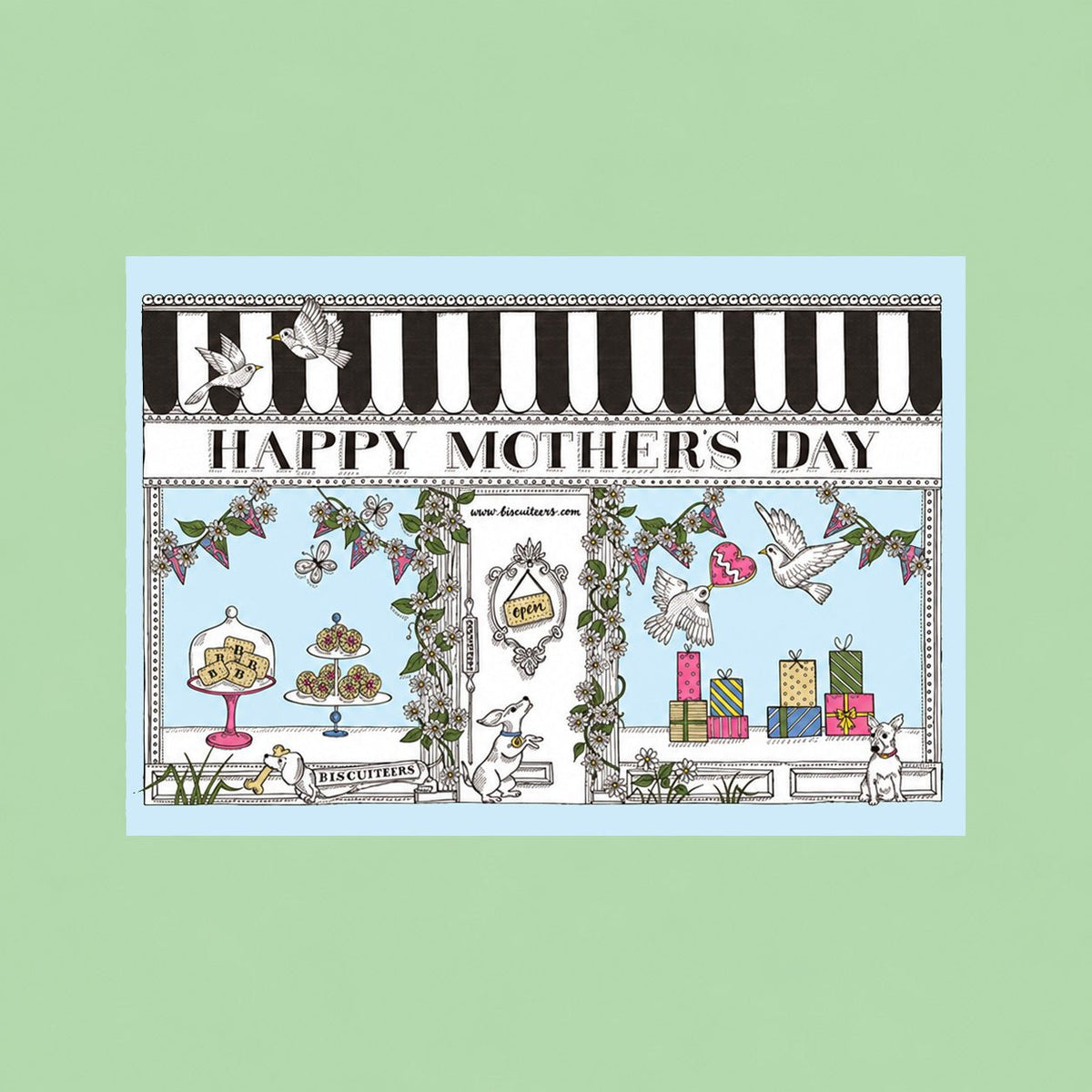 Blank Mother's Day Card With Envelope - Biscuiteers