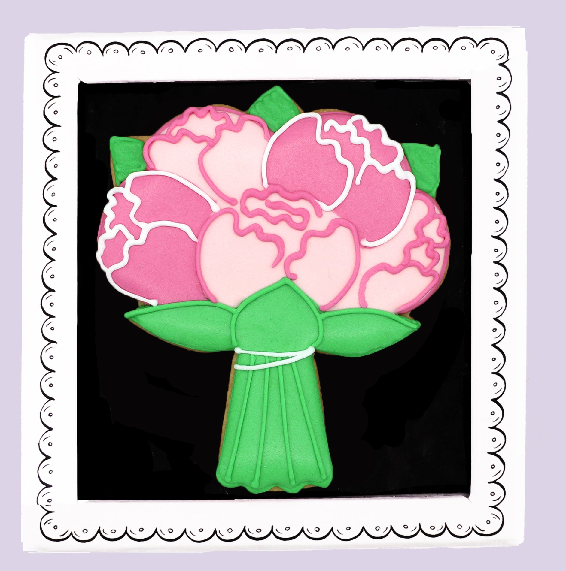 Bouquet Flowers Letterbox Biscuit