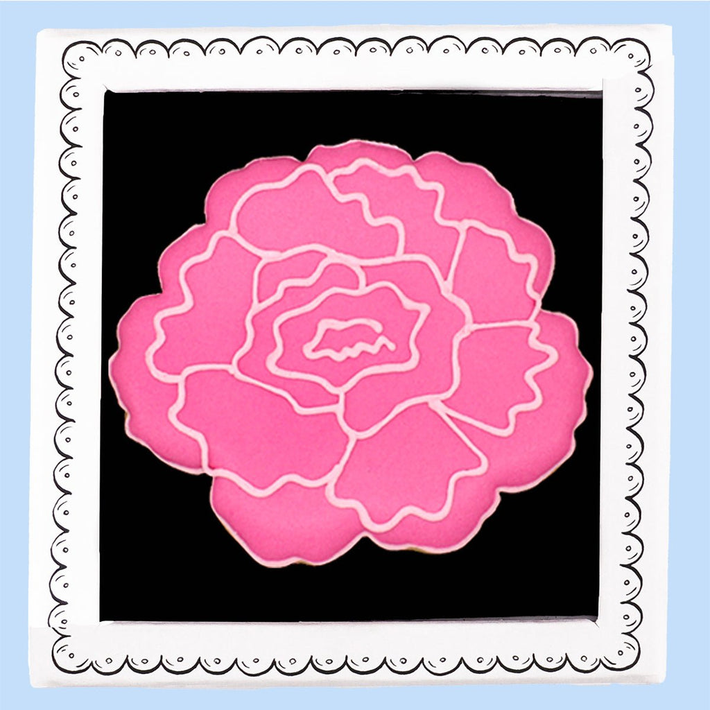 Carnation January Birth Flower Letterbox Biscuit - Biscuiteers
