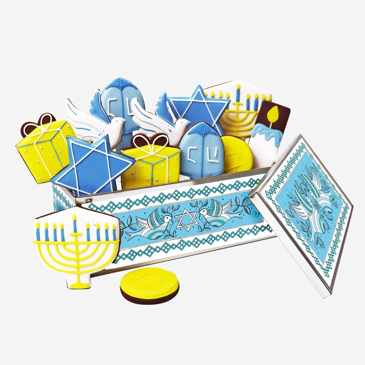 Chanukah Luxe Biscuit Tin - Biscuiteers