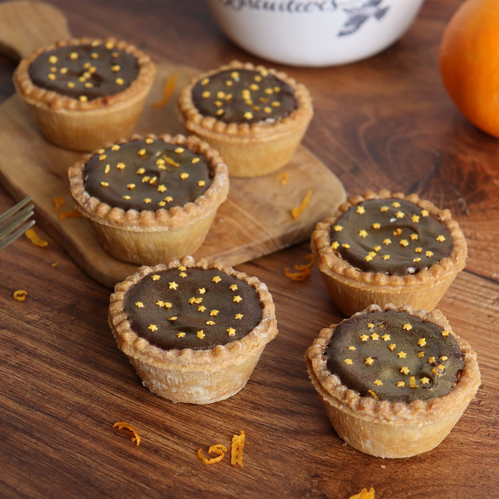 Chocolate Orange Mince Pies - Biscuiteers