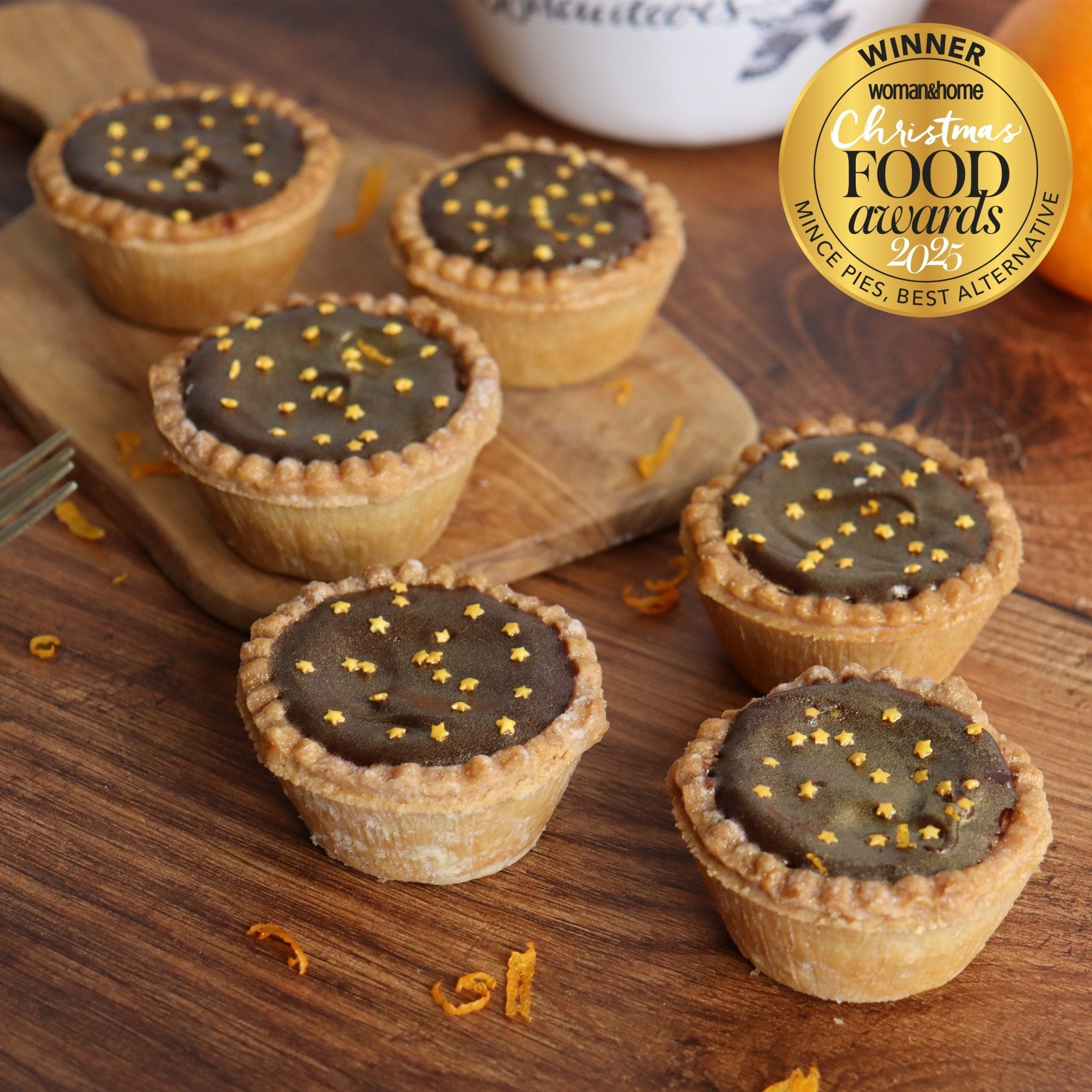Chocolate Orange Mince Pies - Biscuiteers