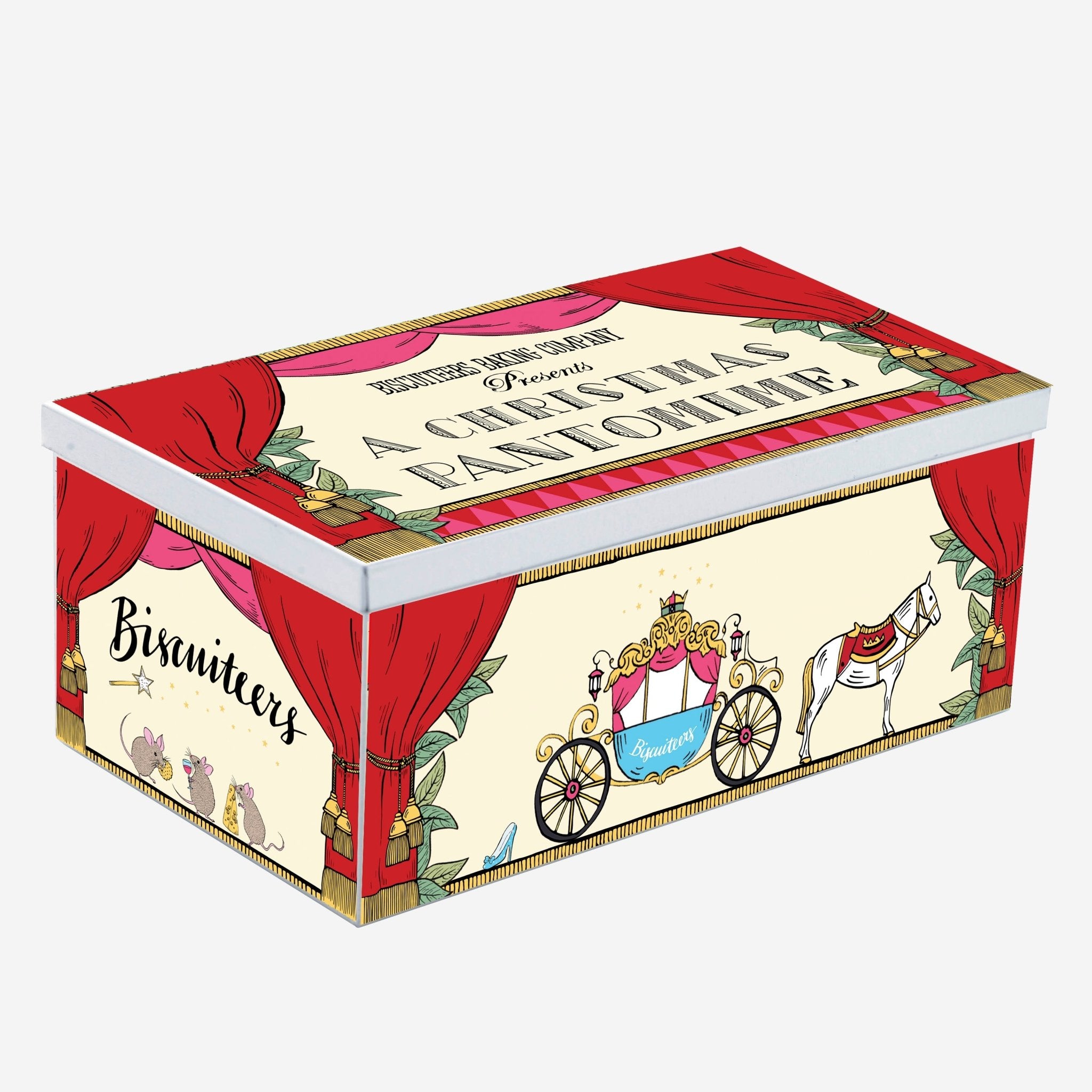 Christmas Pantomime Luxe Biscuit Tin - Biscuiteers