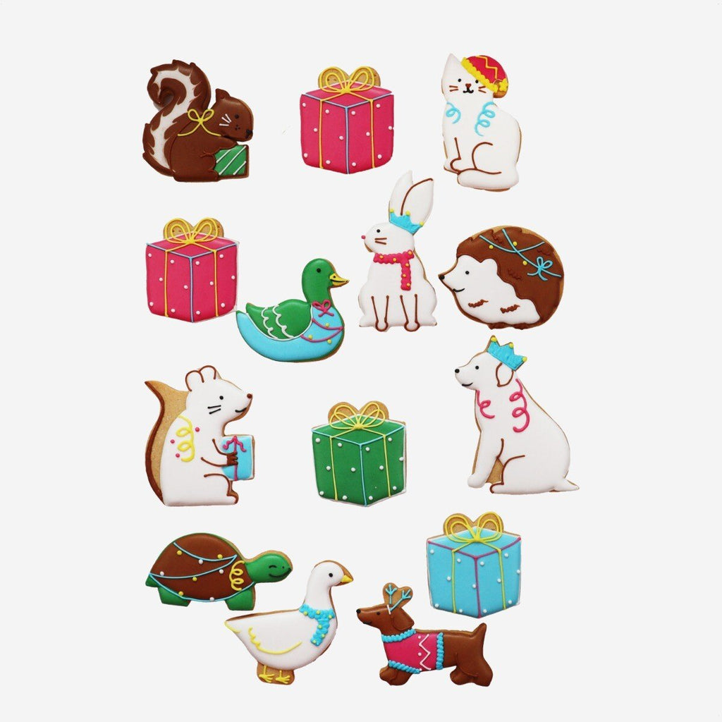 Christmas Party Animals Luxe Biscuit Tin - Biscuiteers