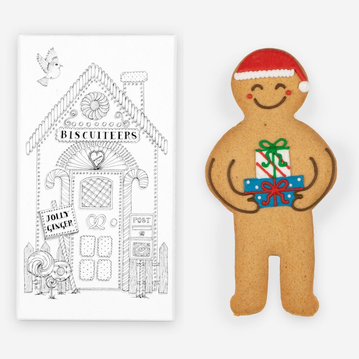 Christmas Present Jolly Ginger - Biscuiteers