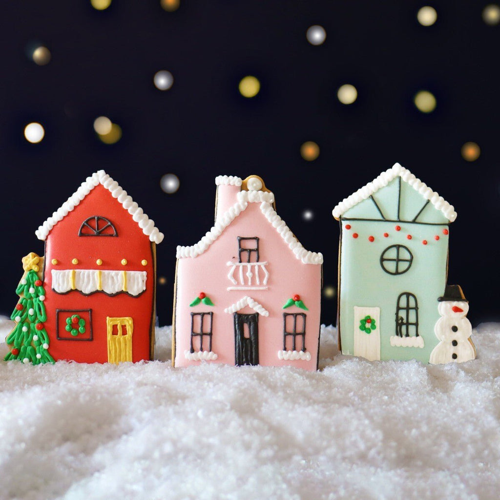 Christmas Village Letterbox Biscuits - Biscuiteers