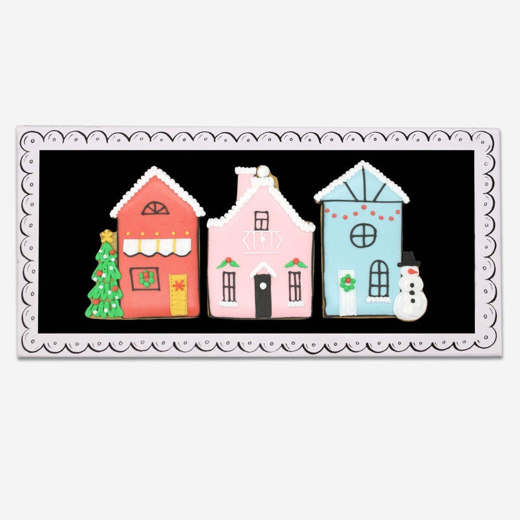 Christmas Village Letterbox Biscuits - Biscuiteers