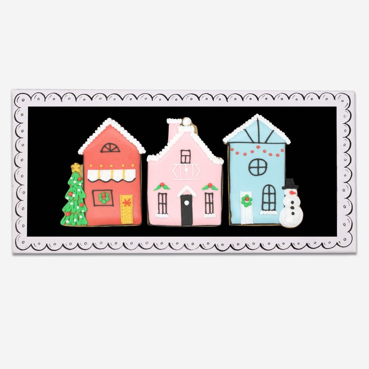 Christmas Village Letterbox Biscuits - Biscuiteers