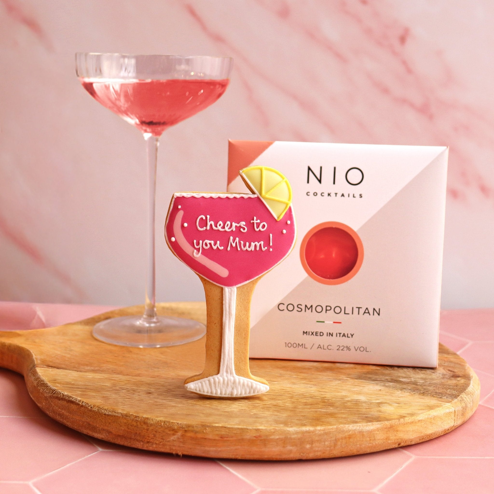 Cosmo Anyone? Mini Gift Box - Biscuiteers