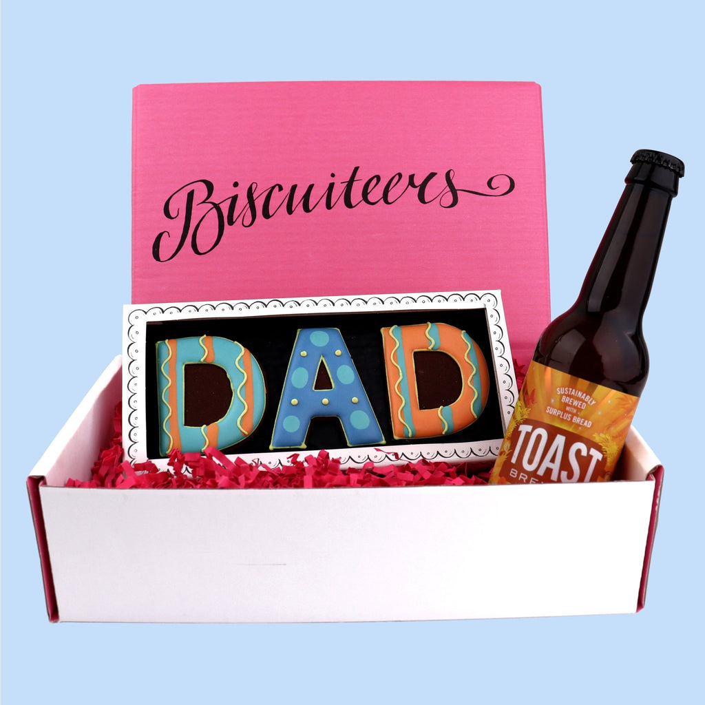 DAD & Beer Gift Box - Biscuiteers
