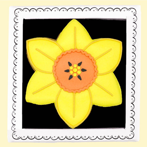 Daffodil March Birth Flower Letterbox Biscuit - Biscuiteers