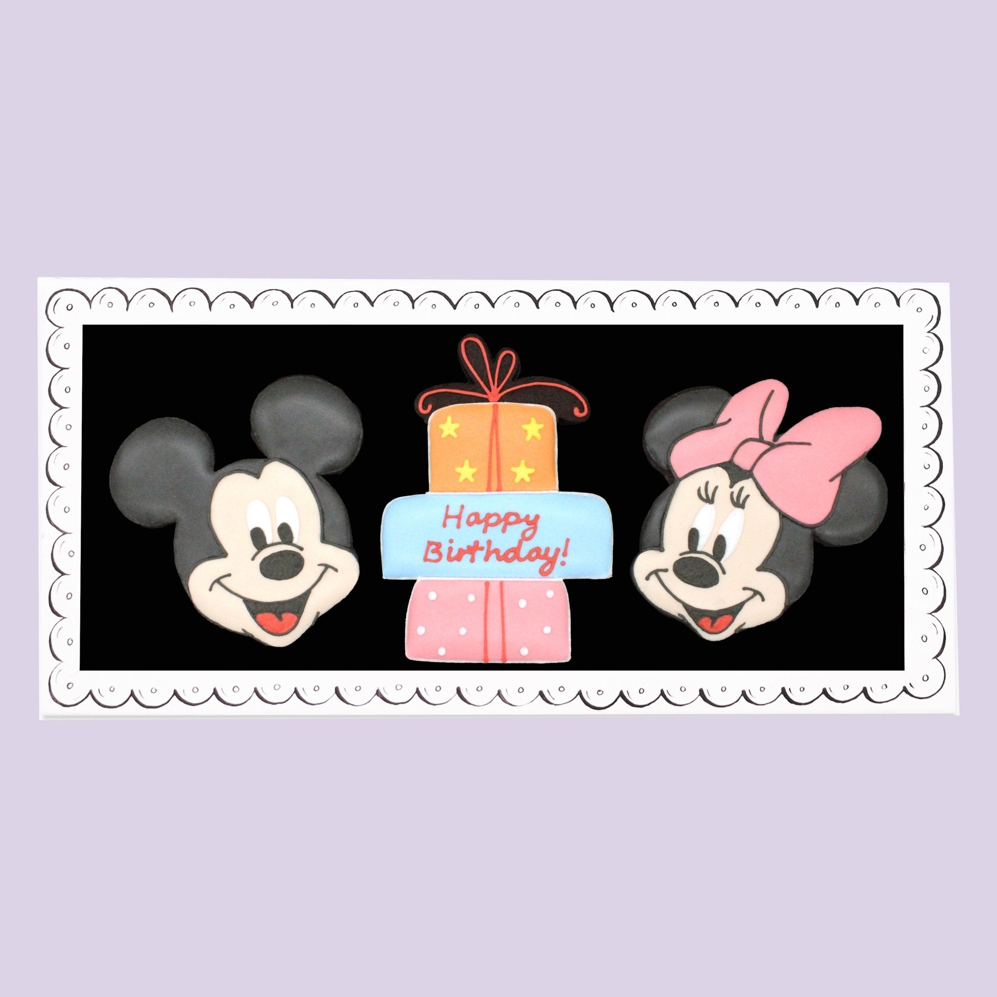 Disney Mickey & Minnie Mouse Birthday Letterbox Biscuits - Biscuiteers