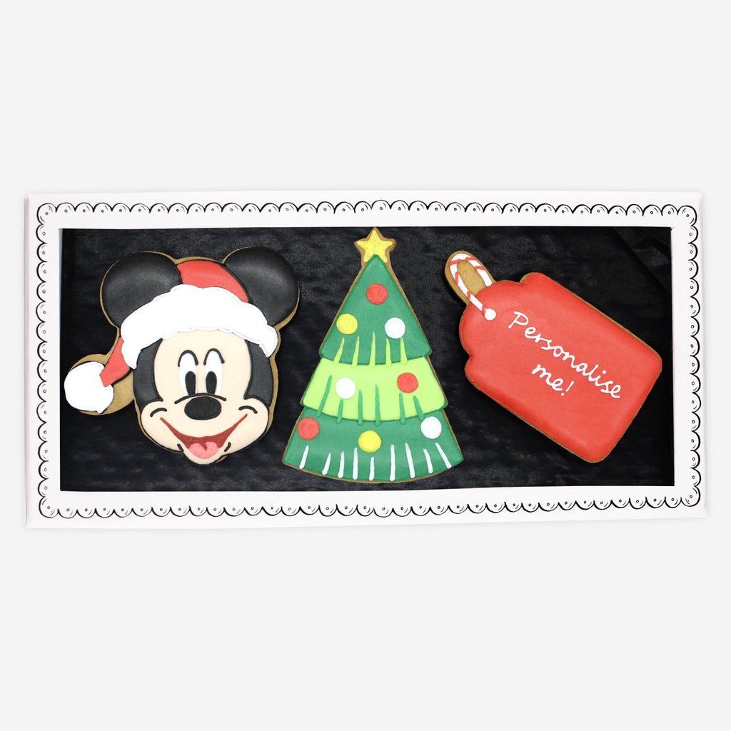 Disney Mickey Mouse Personalised Christmas Letterbox Biscuits - Biscuiteers