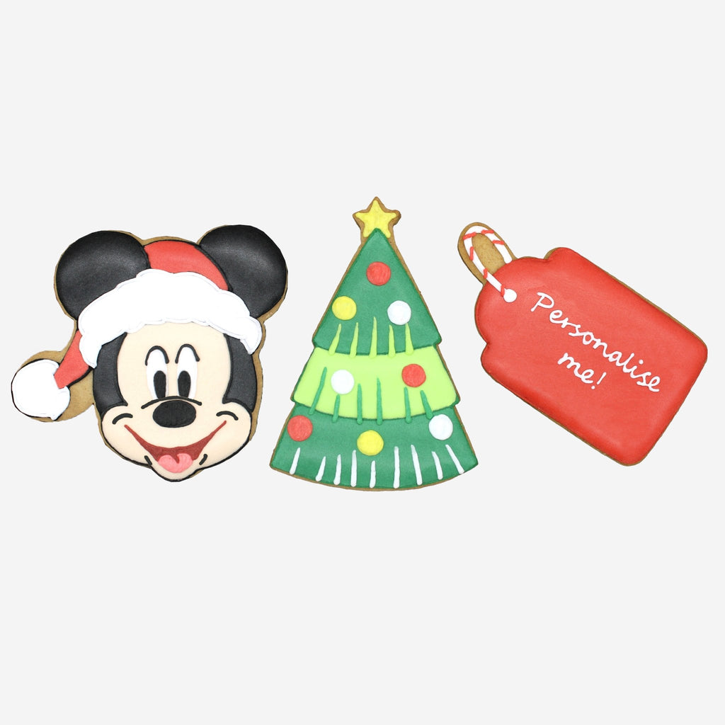 Disney Mickey Mouse Personalised Christmas Letterbox Biscuits - Biscuiteers