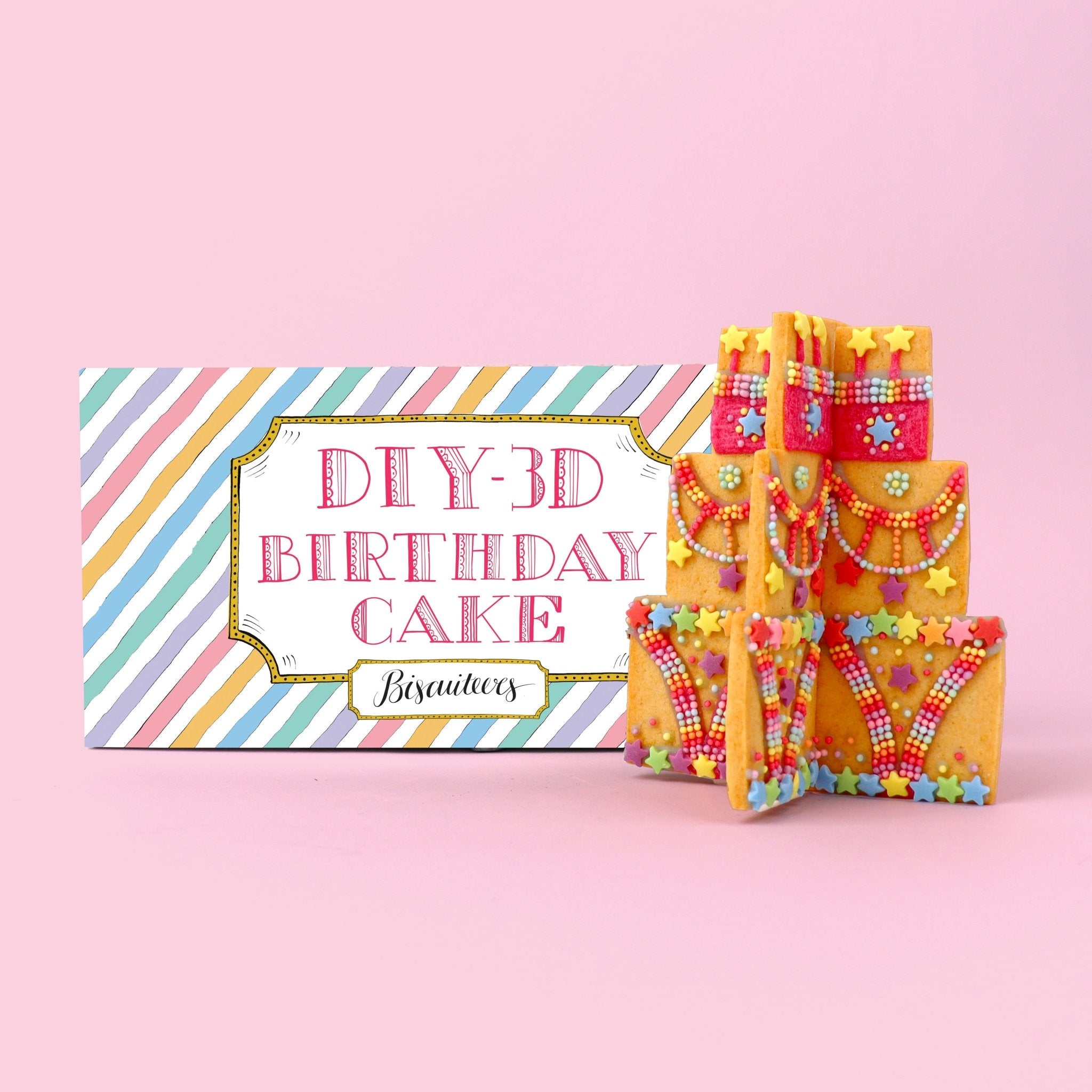 DIY 3D Birthday Cake Letterbox Kit from Biscuiteers.