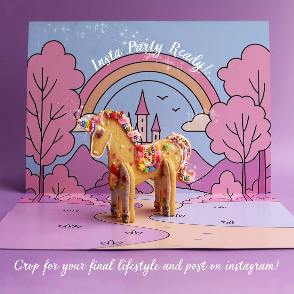 DIY 3D Unicorn Party x10 Pack - Biscuiteers