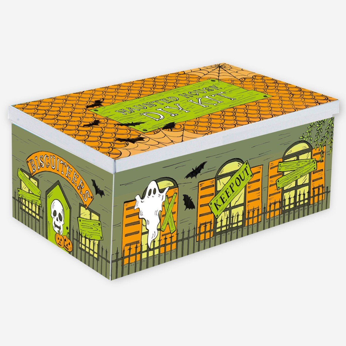 DIY Haunted House Biscuit Tin - Biscuiteers
