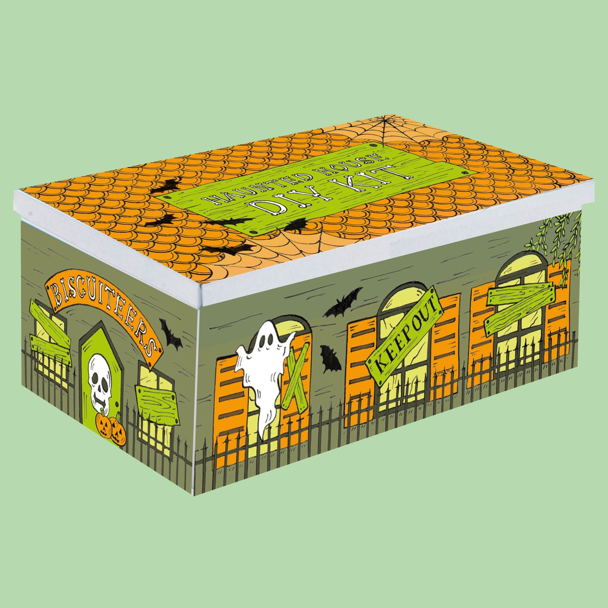 DIY Haunted House Biscuit Tin - Biscuiteers
