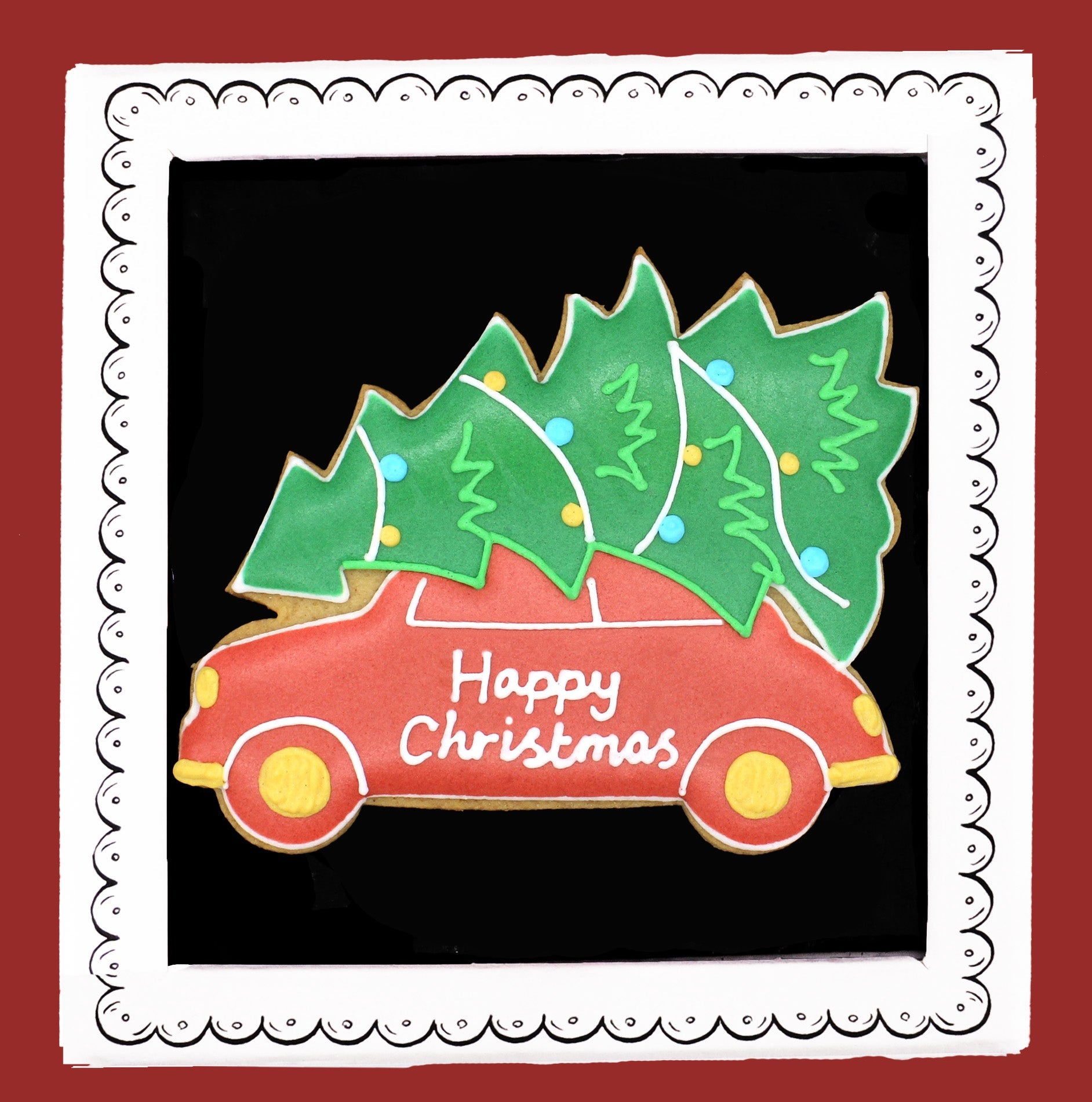 Driving Home for Christmas Letterbox Biscuit - Biscuiteers