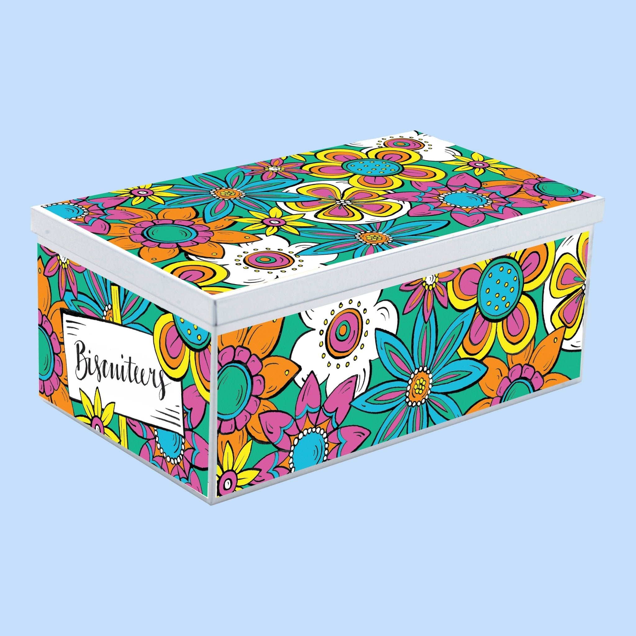 Flower Power Biscuit Tin - Biscuiteers