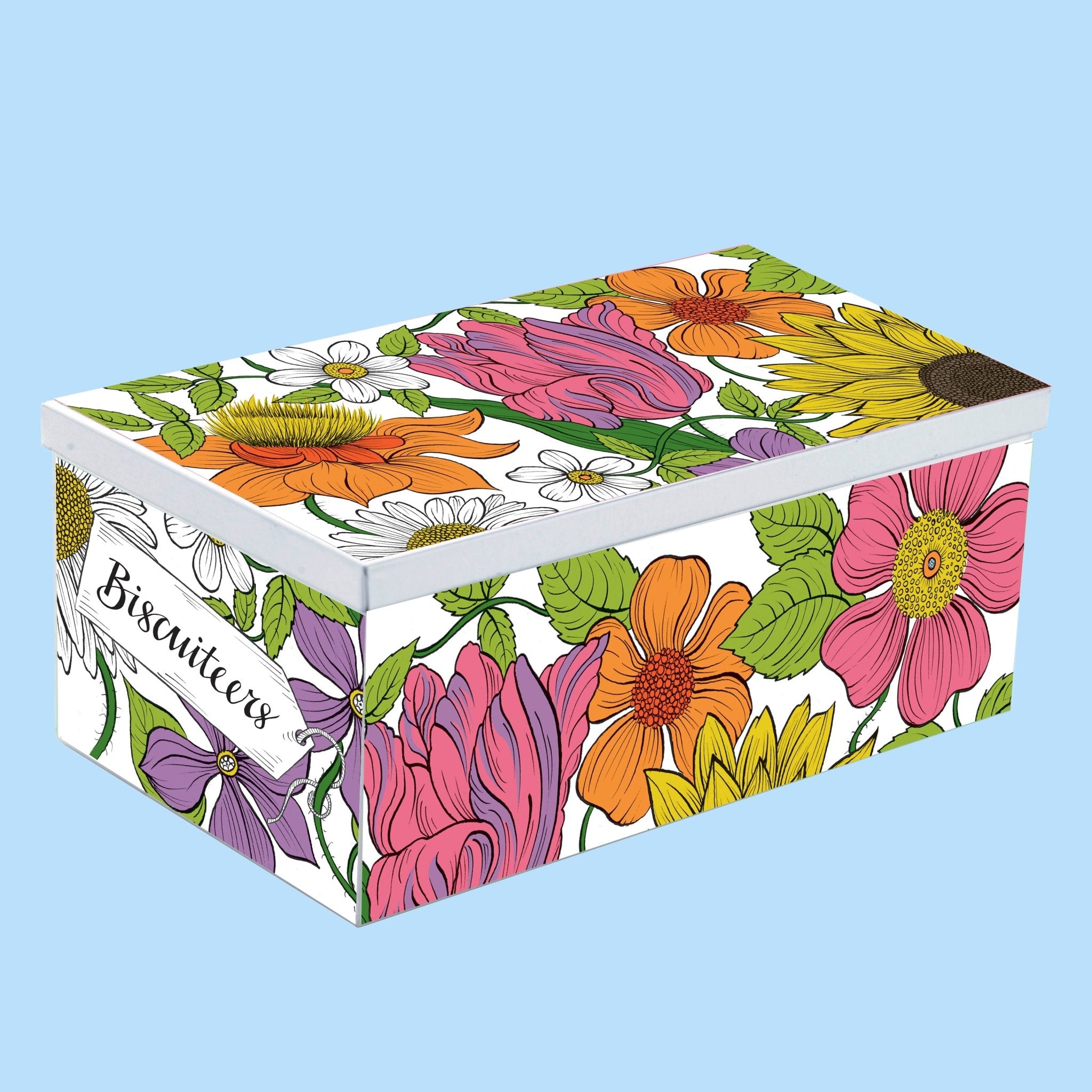 Folk Flowers Biscuit Tin - Biscuiteers
