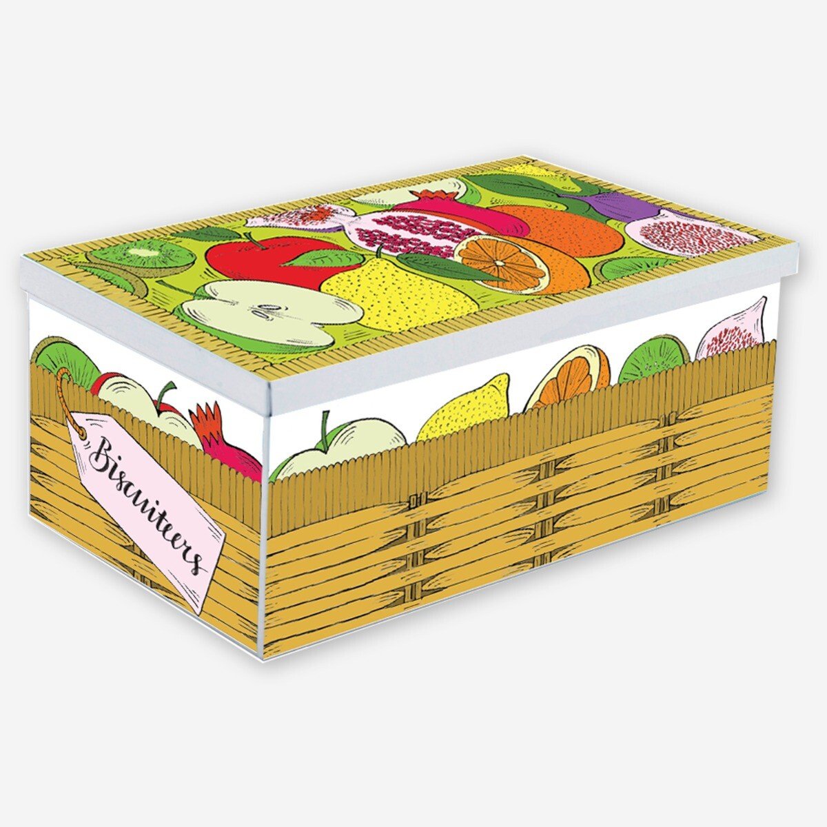 Fruit Basket Luxe Biscuit Tin - Biscuiteers