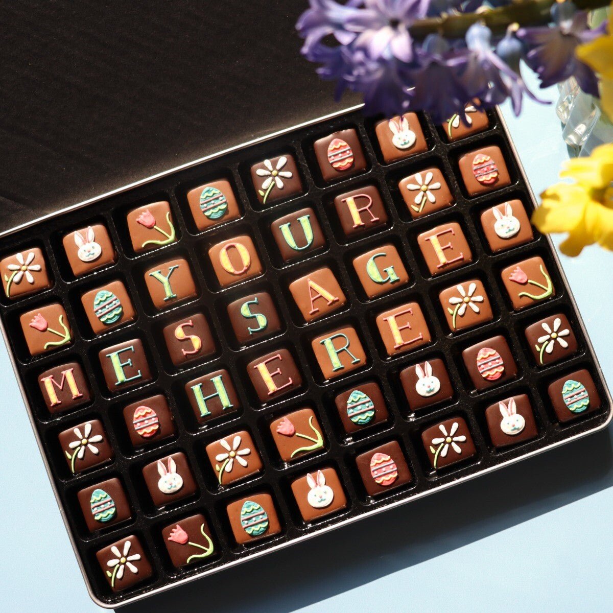 Giant Tin Easter Chocolates - Biscuiteers